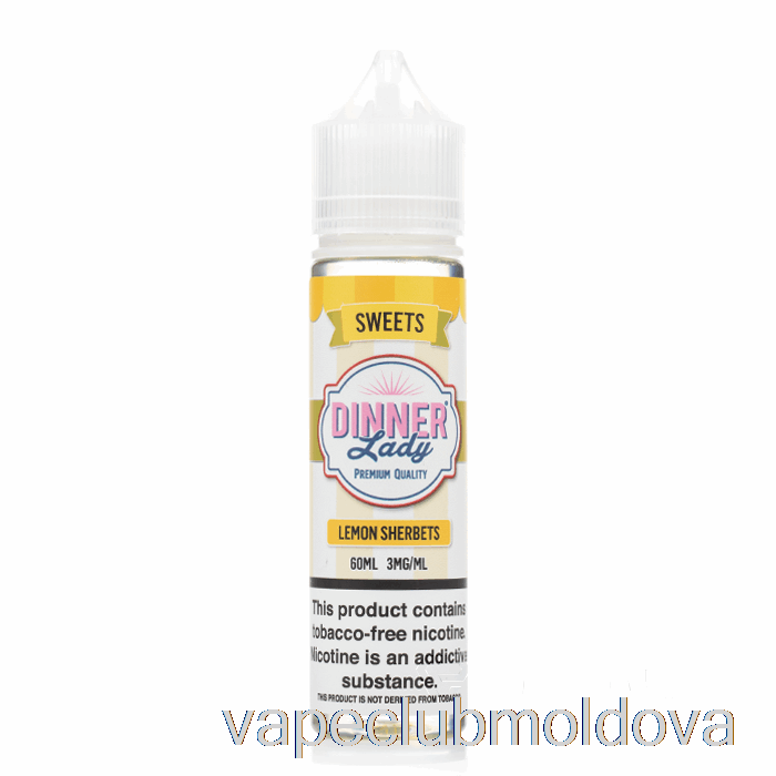 Vape Mod Lemon Sherbets - E-lichid Vape Dinner Lady - 60ml 0mg